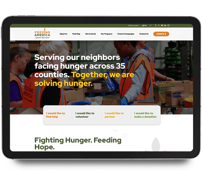 Feeding America Website Design